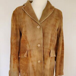 Lightweight wool pea coat overcoat jacket cowgirl western rustic equestrian S M